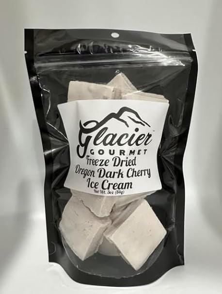 Freeze Dried Oregon Dark Cherry Ice Cream by Glacier Gourmet