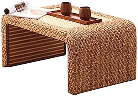 Low Coffee Table Living Room Farmhouse Floor Table Computer Desk for Tatami Height, Coffee Tables Family Tatami, Chinese Style Bamboo Small, Simple and Versatile Small Table(40 * 38 * 30cm)