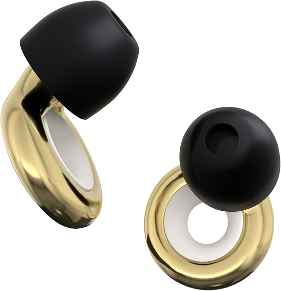 Loop Experience Plus Earplugs - High Fidelity Hearing Protection for Musicians, DJs, Festivals, Concerts and Nightlife 18dB & NRR 7 Noise Reduction Ear Plugs Extra Accessories Incl - Gold