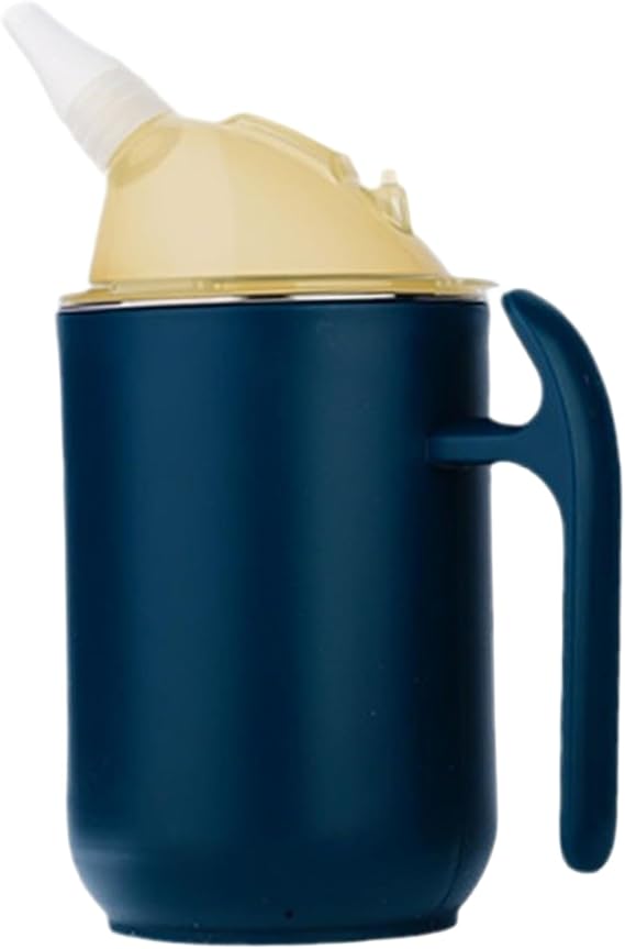 400ml Spill Proof Beakers with Straw 3 in 1 Adult Sippy Cup with Handle for Elderly Disabled Patients Maternity and Kids Anti Spill Drinking Cup for Home and Hospital
