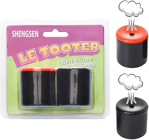SHENGSEN Novelty Squeeze Pooter Fart Machine Funny Le Tooter Prank Farting Noise Maker for Joke Party Gift Toy