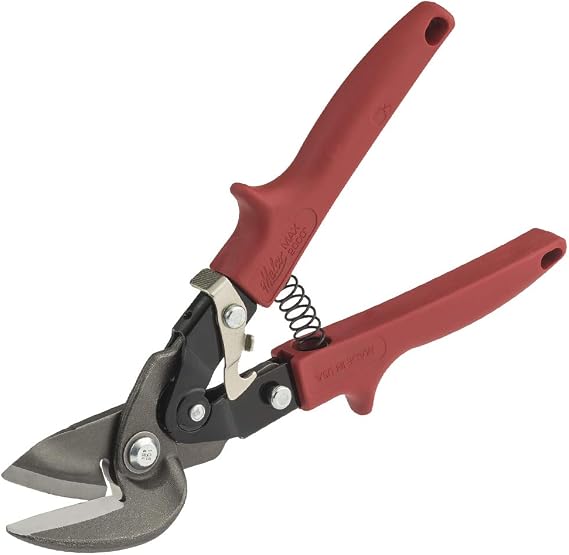 Malco M2006 Max2000 10 inch Offset Aviation Snips | 18ga. Capacity | Offset Sheet Metal Snips | Offset Tin Snips | Metal Shears (Offset - Cuts Left, Straight & 5in Dia. Circles)