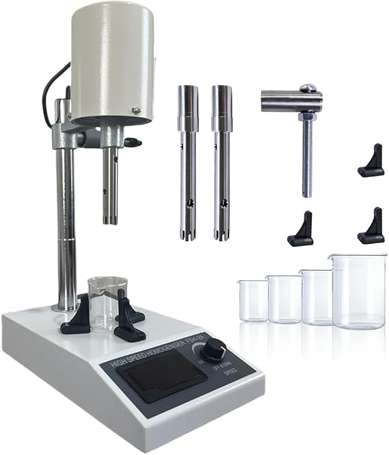 High Speed Homogenizer Lab Dispersion Mixer, Digital Display Speed Adjustable 8000~22000RPM, Lab Cosmetics Homogenizer For Liquid Lotion Cream