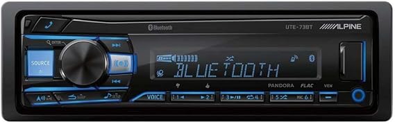 Alpine UTE-73BT Mech-Less Digital Media Receiver with Bluetooth Wireless Technology
