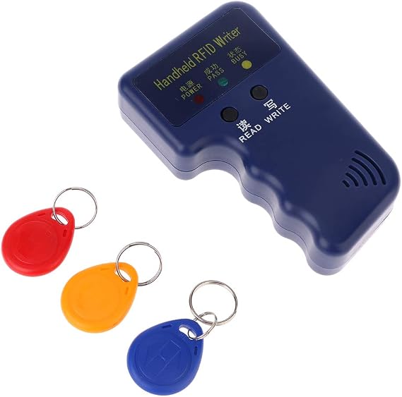 Handheld 125KHz Reader Writer Upgrade Cloner Programmer with 3 Pieces Rewritable Cards