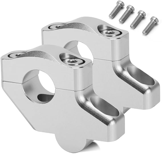Handlebar Lift Bracket Clamp Aluminum Motorcycle Handlebar Riser Offset Clamp Fit For XT 350 500 600 TT-R125 TT-R230 Black/Silver