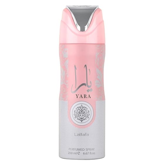 Lattafa Yara Perfumed Deodorant Spray for Unisex, 6.67 Ounce