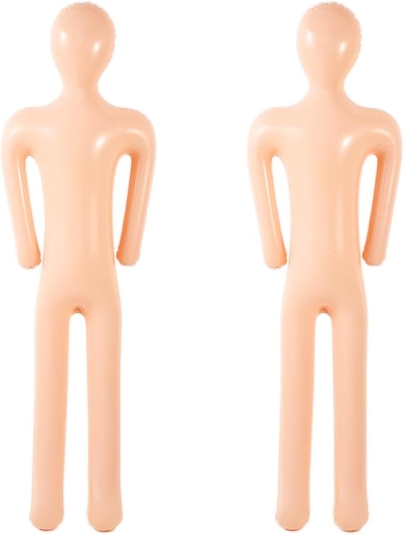 2Pcs Inflatable Mannequins Dummy Dead Body Props for DIY Cosplay Halloween Yard Decorations Haunted House
