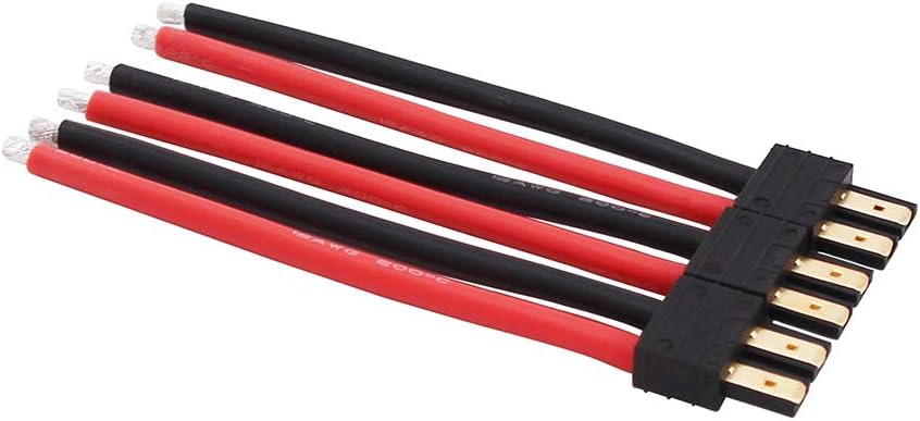 3pcs Traxxas TRX Male Connectors 10cm 12awg Wire for Turnigy/Zippy(B140-3)