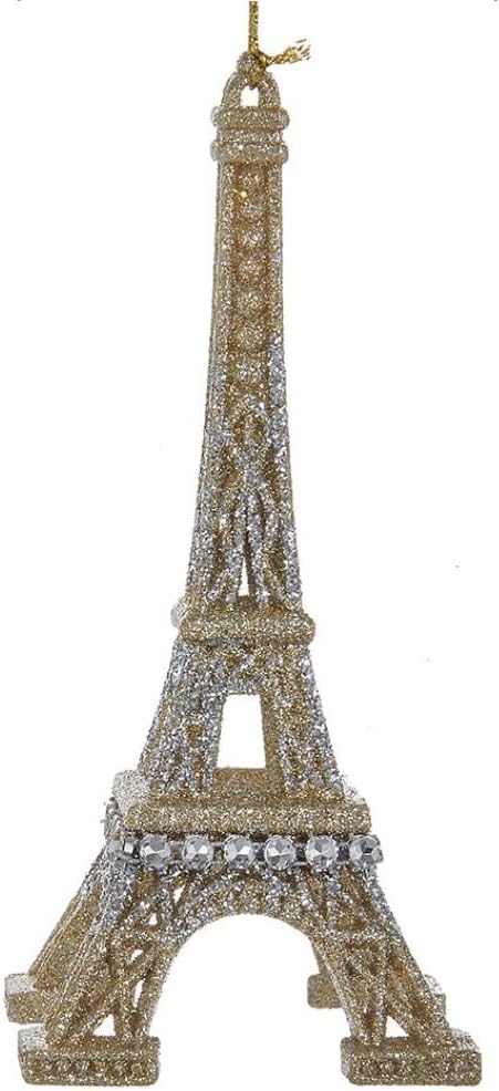 Paris Eiffel Tower Glitter Ornament - SG
