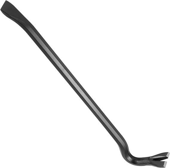 Hardys Hand Tools - Heavy Duty 12" Treated Carbon Steel Crow Bar, Swan Neck Wrecking Bar with Chisel End, Ideal Tools for Men, Crow Bars for Lifting Floorboards, Removing Nails