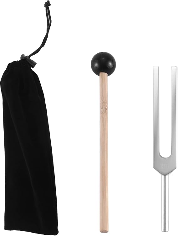 Tuning Fork Tuner with Mallet for Healing Chakra,Sound Therapy,Keep Body,Mind and Spirit in Perfect Harmony Aluminum Alloy Accessories 528HZ