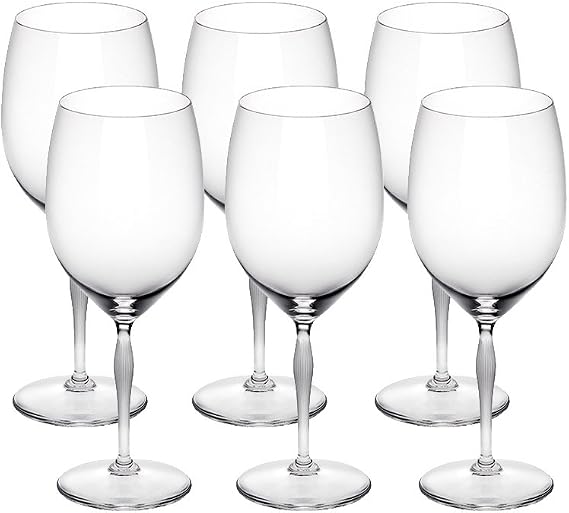 Lalique 100 Points Bordeaux Glass Set Of 6