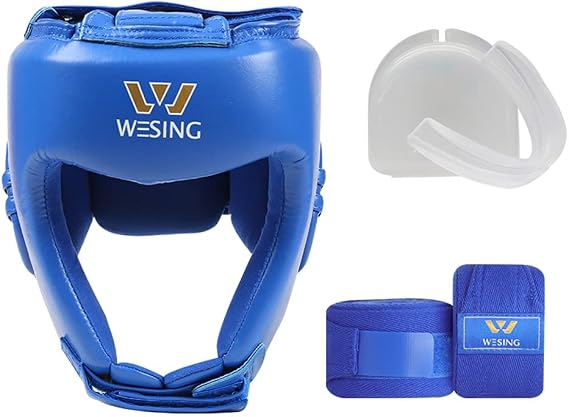 WESING Head Gear with Handwraps and Tooth Guard