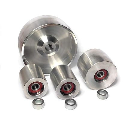 Belt Grinder 2x72 Wheel Set for Knife Grinder 5" Drive 5/8" Bore 3" Track 2" Idler (5" 5/8-3" - 2")