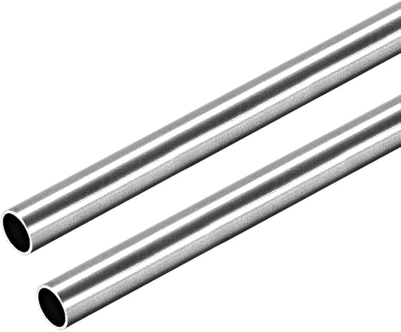 uxcell 304 Stainless Steel Round Tubing 6mm OD 0.4mm Wall Thickness 250mm Length Seamless Straight Pipe Tube 2 Pcs
