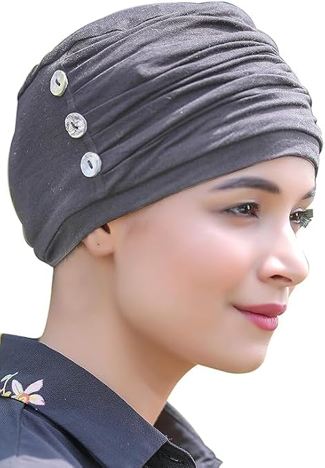 Bamboo Viscose Mother of Pearl Headwear Free Size Cancer Chemo Beanies Bandana Headwrap Cap
