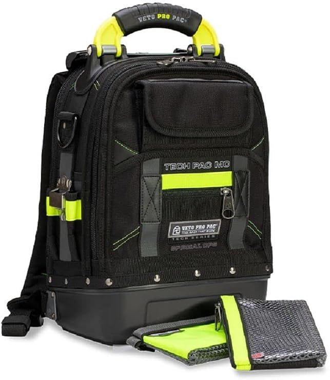 Veto Tech Pac MC Special Ops Small Special Ops Tool Backpack with 2 Hi-Viz Parts Bags