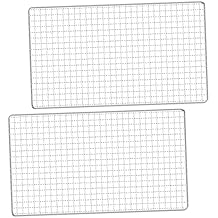 Generic BBQ Grill Mats 2Pcs Barbecue Wire Meshes Square Grill Mats Outdoor BBQ Grill Nets
