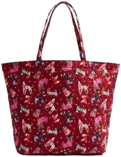 Vera Bradley Essential Grand Tote Bag Holiday Hounds