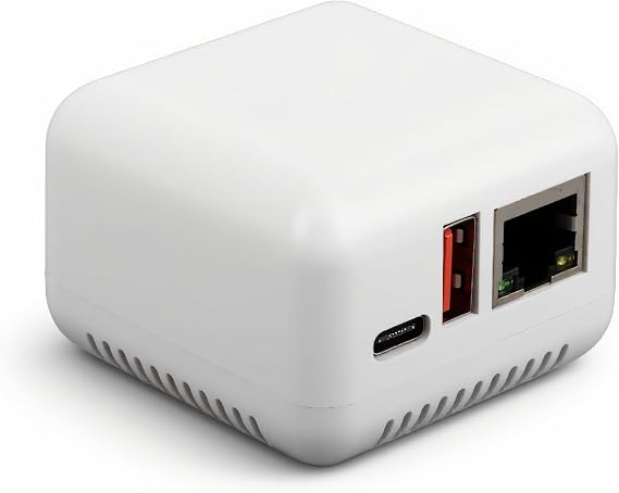 USB 2.0 Network Print Server Wireless Print Server for USB Printer LAN Print Share Server Wireless Printer Server Adapter with Type C Power Supply and Print Servers