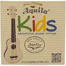 Aquila AQ-138 Kids Soprano Ukulele Strings High G & GCEA, 1 Set of 4, New Nylgut, Sweet Tone, Stable Tuning, Precise Intonation