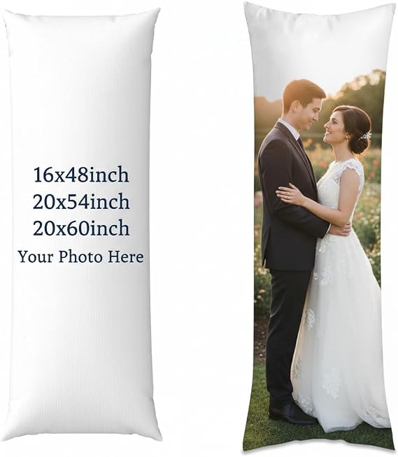 Custom Body Pillow Cover,Double-Sided Printing Bolster Pillow Cases,Custom Body Pillow Cover,Personalised Pillow with Photo Text,Long Pillow Case with Zipper,Soft Body Pillow Case for Bed Sofa (Love5)