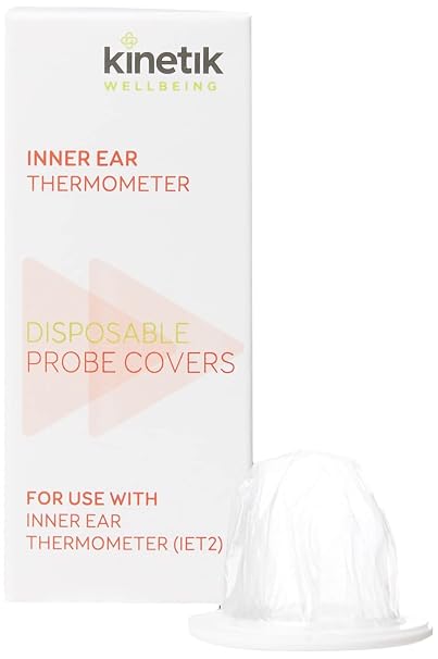 Kinetik Wellbeing Inner Ear Thermometer Probe Covers, Pack of 20 Caps