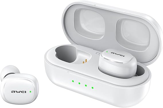 Wireless Earbuds Bluetooth, in Ear Buds Ligh Weight Headphones, Earbuds Wireless Bluetooth IPX6 Waterproof, 54Hrs Playtime with Charging Case, Clear Calls Earphones for TV Smart Phone Laptop White