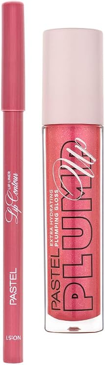 Pastel Profashion Plumping Gloss 206 + Pastel Lip Contour Liner Dudak Parlatıcı 51