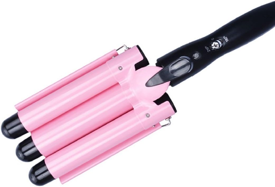 Professional Grade Max210℃ Ceramic Coating 3-Barrel Wave Iron Hair Iron 2-Stage 22mm