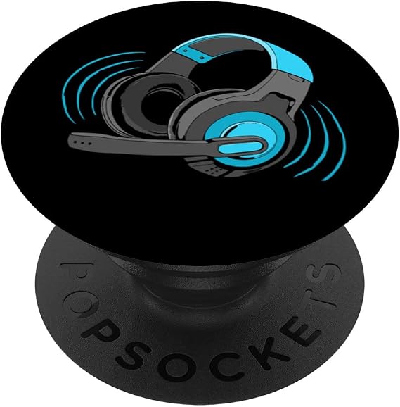 Gamer Video Games Headset Gaming Boys Teens Men PopSockets Swappable PopGrip