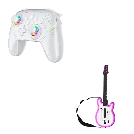 JDDWIN Wireless Controller for Switch 2/Switch/PC/Steam Deck Wireless Wii Guitar Hero