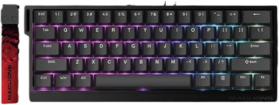 61/68 Key Mechanical Keyboard Hot Swap Wired Gaming Office Compatible with HE Magnetic Switches MAD60/68 Customized Gift(Mad60He Flagship)