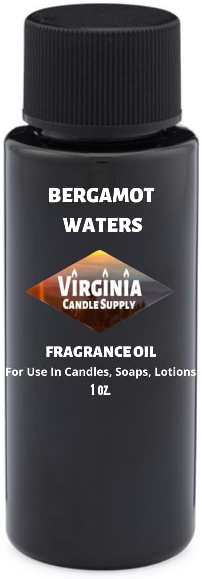 Virginia Candle Supply Bergamot Waters Fragrance Oil (1 oz Bottle) for Candle Making, Soap Making, Room Sprays, Lotions, Car Fresheners, Slime, Bath Bombs, Warmers