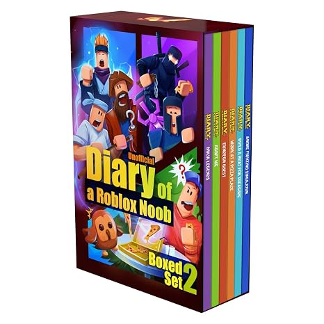 Robloxia Kid Diary of a Roblox Noob Part 2: 6 Books Set Video Game Adventure Stories - Independent & Unofficial Roblox Book Series for Boys & Girls