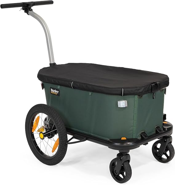 Burley Hopper, Cargo Bike Trailer & Stroller Wagon, Emerald Green/Black