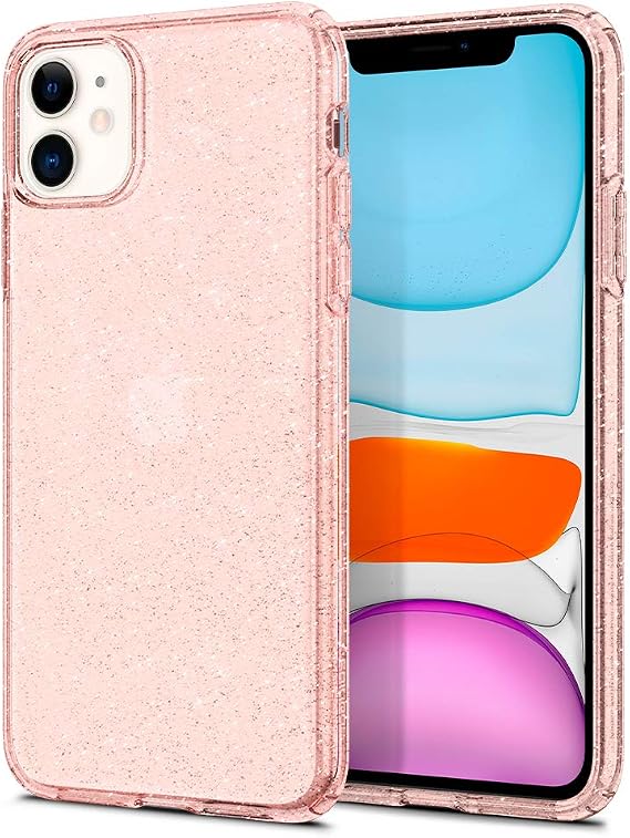 Spigen Liquid Crystal Glitter Designed for iPhone 11 Case (2019) - Rose Quartz
