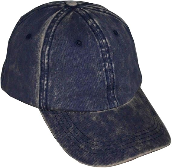 Heavy Wash Cotton Cap (Navy Blue)