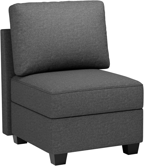 Middle Module for Modular Sofa Customizable Sectional Sofa Couch Accent Armless Chair