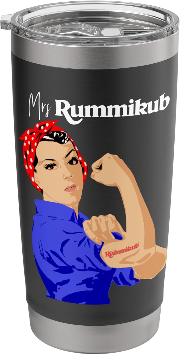 Mrs Rummikub We Can Do It Girl Stainless Steel Insulated Tumbler
