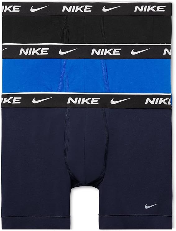Nike Men's Essential Cotton Stretch W/Fly Boxer Brief Underwear (3-pack)