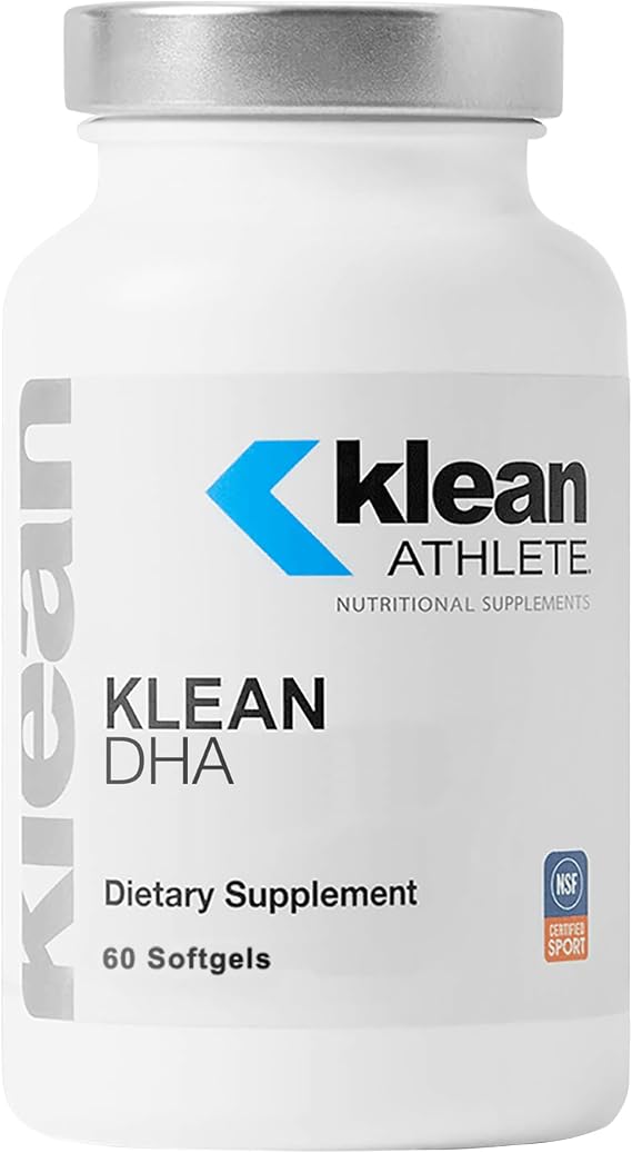 Klean Athlete Klean DHA, 60 Softgels | DHA Supplement for Athletes, Supports Heart and Brain Health*, Omega 3 Fish Oil, with EPA and DHA, Non-GMO and Gluten Free