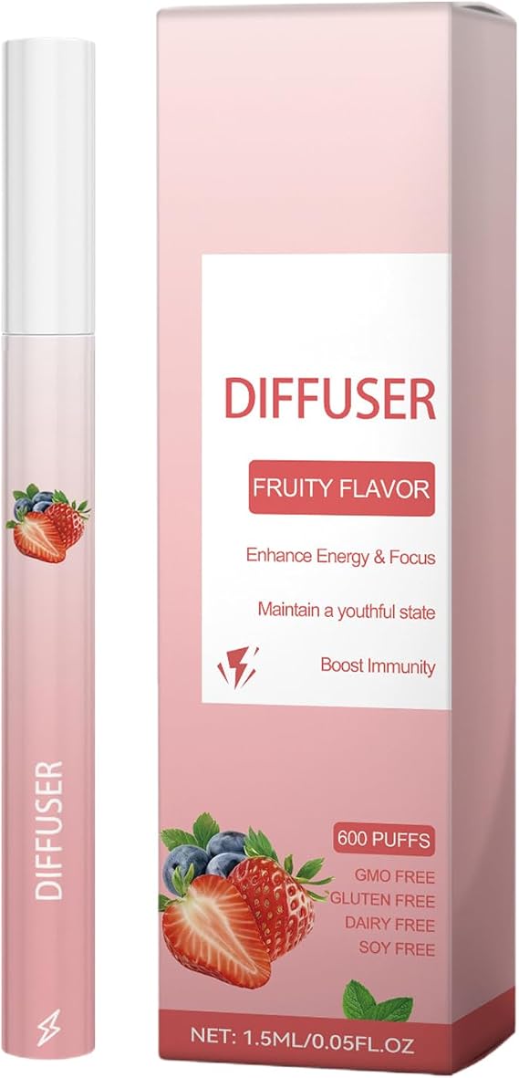 Diffuser Pen - Energy Boost Cleansing Tool, Refreshing Fruit Sticks for Daily Routine, Portable Wellness Device with Smooth Inhalation, Personal Care, Lung Support for Morning and Travel