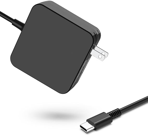 65W USB C Power Adapter Laptop Charger | Compatible with MacBook Dell Lenovo HP Asus Acer Huawei Steam Deck. Fast charging for laptops and smartphones