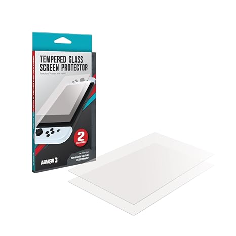 Tempered Glass Screen Protector 2 Pk For Nintendo Switch OLED - Armor3