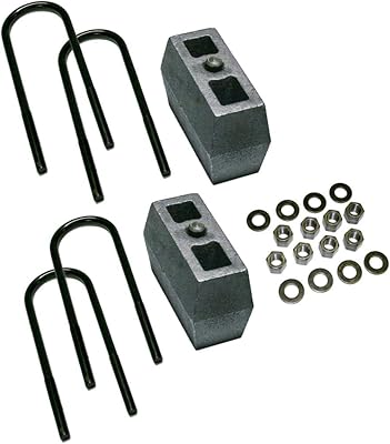 RealTruck SUPERLIFT SUSPENSION 4 Block Kit for Ford F-250F-350 | Rear Lift Blocks, U-Bolts, Hardware | 9249 | Fits 1999-2010 Ford F-250F-350 4WD with 3 78 AxleTube wo Top Mounted Overload Leaf
