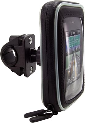 Arkon Bike or Motorcycle Handlebar Smartphone Mount with Water Resistant Holder for Apple iPhone 6 iPhone 5S 5C 5 4S