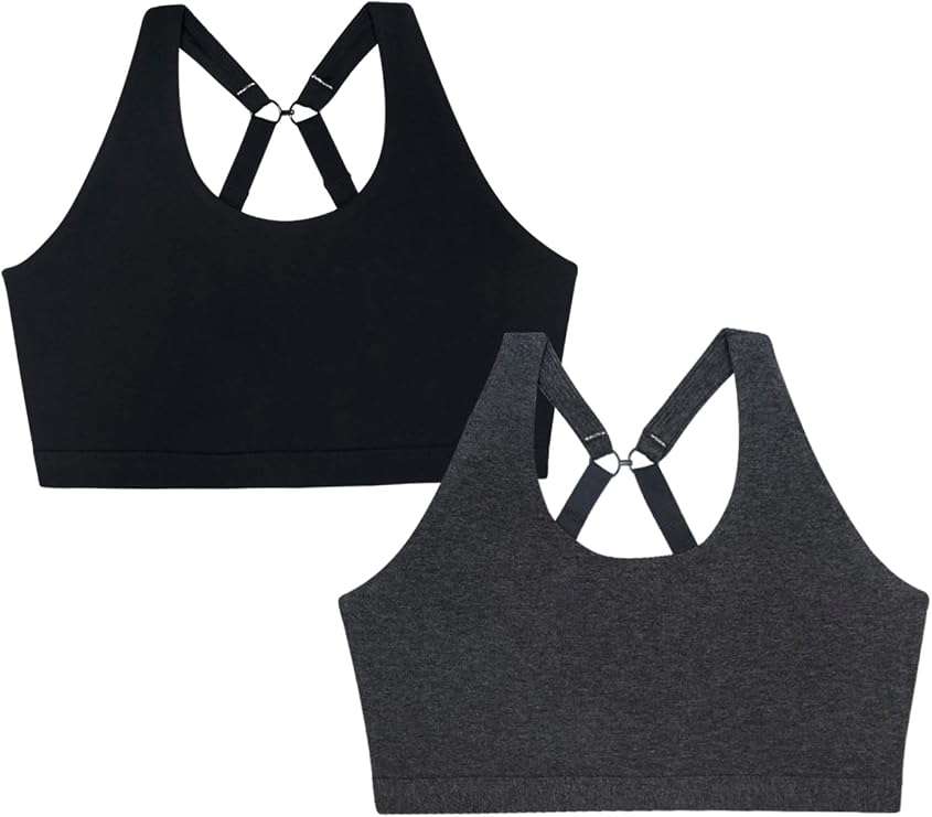 Curvy Couture Women's Cotton Comfort 2-Pack Bralette
