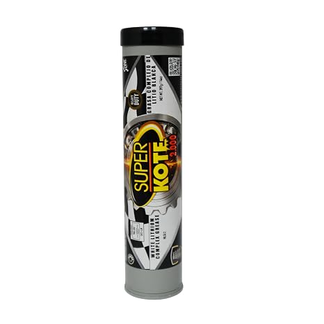 Lithium Complex Grease | Tube | Superkote 2000 Multipurpose | NLGI 2 | EP | High Temp | Automotive | Construction | Industry | Gear | Wheel Bearing | Axle | Ball Joint | White | 1-Pack of 14 Oz.